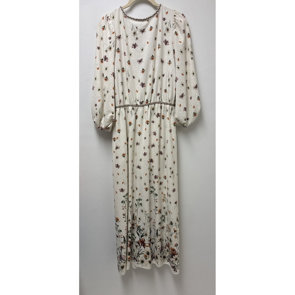 Max Studio London Boho Peasant Maxi Dress Wild Flowers‎ Size Womens XL - Picture 11 of 11